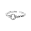 Twist Chain Open Ring Zircon Stainless Steel Geometric Couple Jewelry