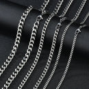 3mm Men's Cuban Chain Necklace Stainless Steel Titanium Steel Jewelry