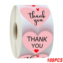 Thank You Stickers Round Envelope Seals For Gifts Party Scrapbooking