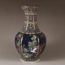 Chinese Antique Ceramic Vase Enamel Flower Bird Porcelain Decor