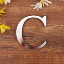 Silver Letter 3D Mirror Wall Sticker Alphabet For Birthday Wedding Decor