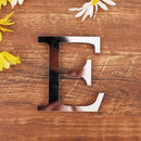 Silver Letter 3D Mirror Wall Sticker Alphabet For Birthday Wedding Decor