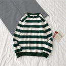 Men's Striped Sweatshirt Casual Loose Fit Hoodie Pullover Tops