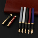 Metal Fountain Pen Black Gold Business Student Office Writing Gift