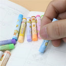12PCS Small Column Eraser Set Cute Pencil Erasers For Students