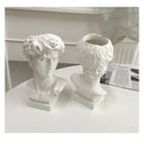 David Head Vase Resin Sculpture Artistic Flower Pot Home Decor