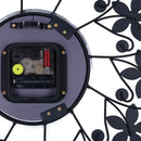 35cm European 3D Large Wall Clock Flower Rhinestone Silent Design