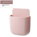 Wall Mounted Storage Box Organizer For Phone Remote Plug Holder Rack