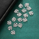 5pcs Stainless Steel Tree Of Life Charms For Jewelry Crafting