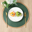 Round Green Woven Placemat Braided For Party Wedding Baby Shower