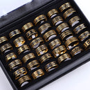 10Pcs Stainless Steel Rings Set Simple Classic Mixed Colors Jewelry