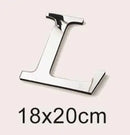 3D Silver English Letters Wall Stickers Acrylic Mirror Home Decor