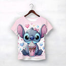 Girls Kawaii Stitch T-shirt Toddler Cartoon Short Sleeve Tee