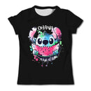 Girls Kawaii Stitch T-shirt Toddler Cartoon Tee Summer Short Sleeve
