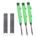 Carpenter Pencil Mechanical Woodworking 3 Colors Refill Sharpener