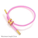 Stainless Steel Braided Rope Adjustable Bracelet For Men And Women