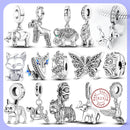 925 Silver Charm Pendant Animal Firefly Butterfly Dragonfly Beads