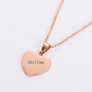 Women's Stainless Steel Heart Pendant Necklace Elegant Simple Chain Jewelry
