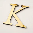 Golden Mirror Acrylic Wall Sticker Large 20cm DIY English Letters Decor