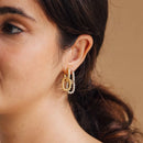 Twisted Circle Hoop Earrings Gold Plated Double Geometric Mini Hoops