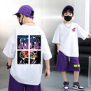 Korean Children's T Shirts Cotton Short Sleeve Graphic Tops Boys Girls