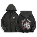 Darc Wolves Cotton Zip Up Hoodies For Men And Women Casual Jacket