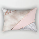 Nordic Pink Checkered Striped Cushion Pillowcase For Office Living Room