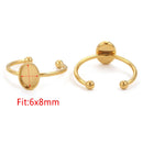 10pcs Adjustable Stainless Steel Ring Settings Blank Base For Jewelry