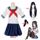 Yandere Simulator Cosplay Costume Osana Najimi School Uniform Wig
