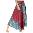 Boho Maxi Skirt Women Vintage Two Way Wear Beach Dress Skirt