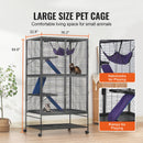 SucceBuy Large Ferret Cage Rolling Metal 4-Tier Small Animal Cage