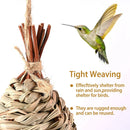 Handwoven Natural Grass Hummingbird House For Garden Patio Lawn