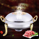 Stainless Steel Chafing Dish Round Buffet Warmer With Lid And Fuel Holder
