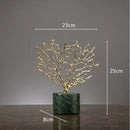 Imitation Coral Ornaments Resin Crystal Metal Tree Ocean Decor Figurines