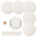 Set Of 12 Round Braided Table Mats Non Slip Heat Resistant Pads