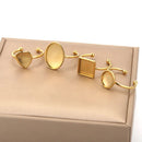 10pcs Adjustable Stainless Steel Ring Settings Blank Base For Jewelry