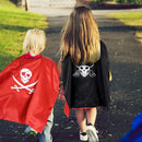 Children's Pirate Cape Costume With Skull Hat Toy Set For Parties