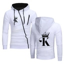 Men's Coat Casual Hooded Jacket With Diagonal Zipper For Sports