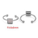 10pcs Adjustable Stainless Steel Ring Settings Blank Base For Jewelry