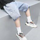 Boys Denim Shorts Casual Summer Straight Fit With Pockets