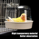 Clear Hanging Bird Bath For Parakeet Canary Budgerigar Cockatiel