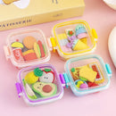QIANKONG Cute Bento Box Eraser Set For Kids School Supplies