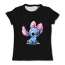 Girls Kawaii Stitch T-shirt Toddler Cartoon Tee Summer Short Sleeve