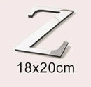 3D Silver English Letters Wall Stickers Acrylic Mirror Home Decor