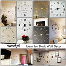 MCDFL Giant Wall Clock 3D Mirror Sticker Nordic Modern Large Timepiece
