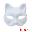 DIY Cat Face Mask Set Paintable Blank Masks For Party Cosplay
