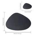 Faux Leather Placemats Oval Black Sets With Coasters Kitchen Decor