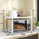 Multi-functional Double Kitchen Microwave Rack Oven Seasoning Storage Rack