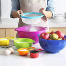 10 Pcs Rainbow Mixing Bowls Set Nesting Stackable Measuring Cups