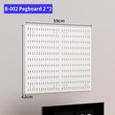 Pegboard Wall Organizer Kit Modular Panels No-Punch Installation Craft Storage